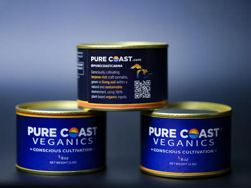 Pure Coast Veganic Cannabis - photo of their packaging
